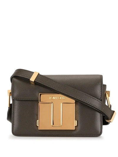 Shop Tom Ford T Clasp Shoulder Bag In Green