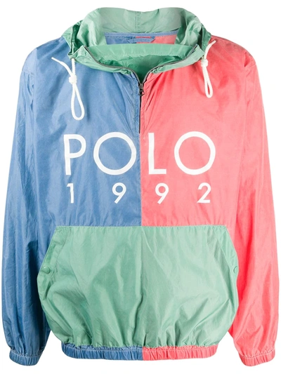 Shop Polo Ralph Lauren Hooded Pullover Jacket In Green