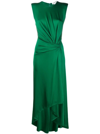 Shop Monse Asymmetric Wrap Dress In Green