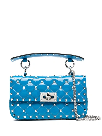 Shop Valentino Rockstud Mini Bag In Blue