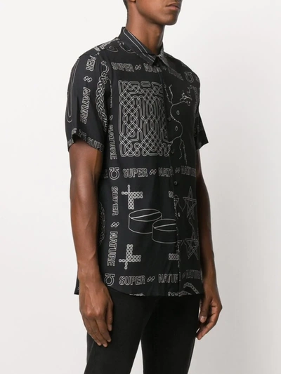 Shop Ksubi Super Nature Short-sleeved Shirt In Black