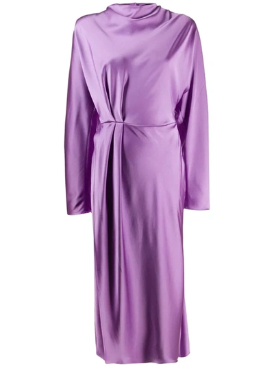 Shop Stine Goya Tie-waist Dress In Purple
