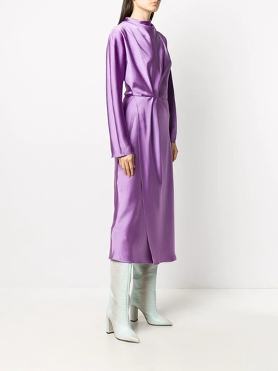 Shop Stine Goya Tie-waist Dress In Purple