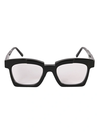 Shop Kuboraum Curved Frame Glasses In Black