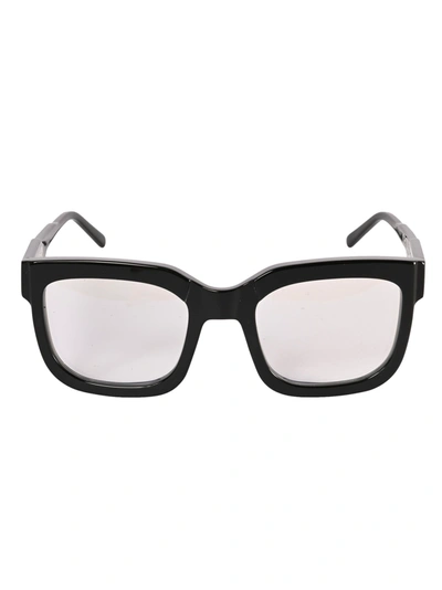 Shop Kuboraum Logo Detail Frame Glasses In Black