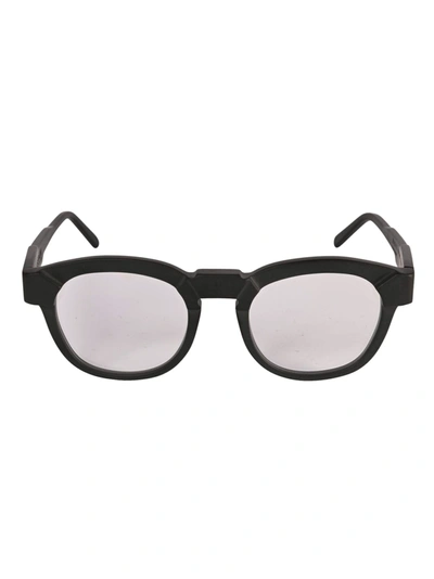 Shop Kuboraum Curved Square Frame Glasses In Black
