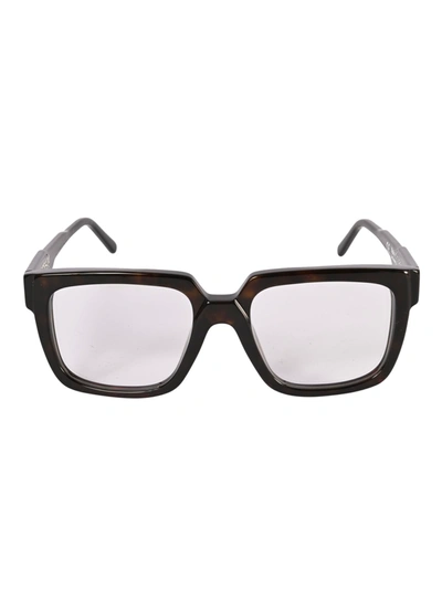 Shop Kuboraum Square Classic Frame Glasses In Black