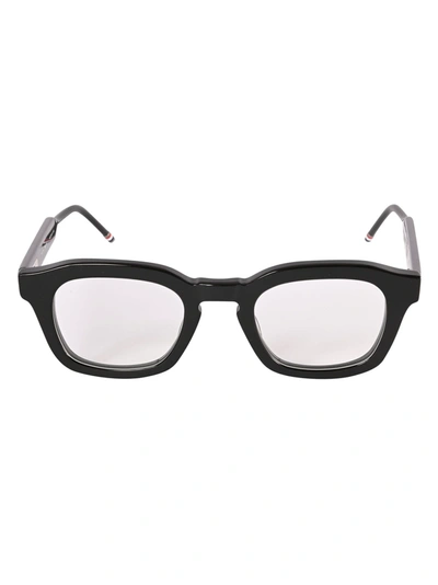 Shop Thom Browne Classic Square Frame Glasses In Black
