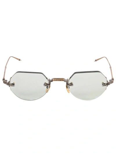 Shop Jacques Marie Mage Cody Three-side Top Detail Frame Glasses In Gold