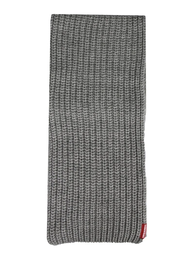 Shop Dsquared2 Scarf With Logo In Grigio