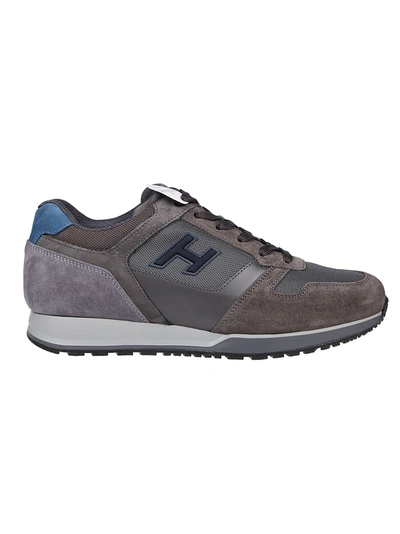 Shop Hogan H321 Sneakers In W Grigio Scuro/grafitech/fumo/catrame Scuro