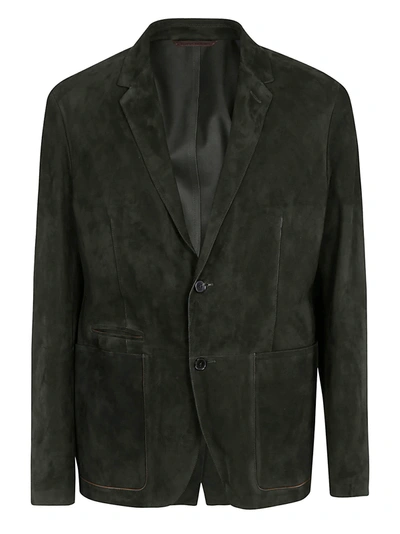Shop Ermenegildo Zegna Classic Blazer In Dark Green