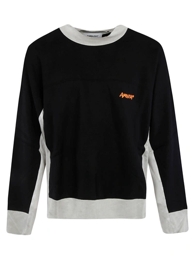 Shop Ambush Panel Sweatshirt In Navy/beige