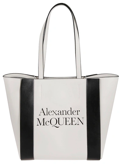 Shop Alexander Mcqueen Logo Tote In Multicolor