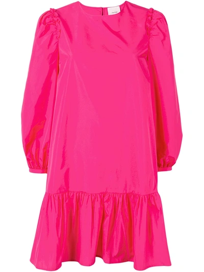 Shop Cinq À Sept Ruffled Sleeve Mini Dress In Pink