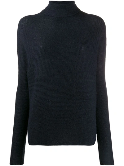 Shop Christian Wijnants Fine-knit Roll-neck Jumper In Blue