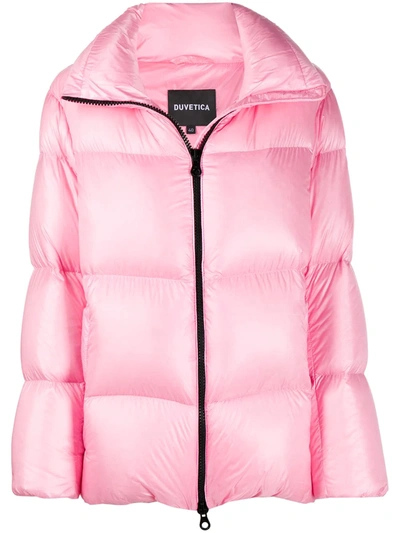 Shop Duvetica High-neck Puffer Jacket In Pink