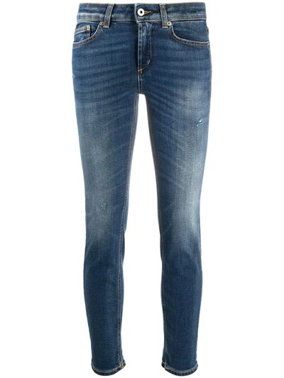 Shop Dondup Slim-fit Cropped Jeans In Blue
