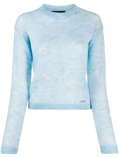 Shop Dsquared2 Fluffy-knit Jumper In Blue
