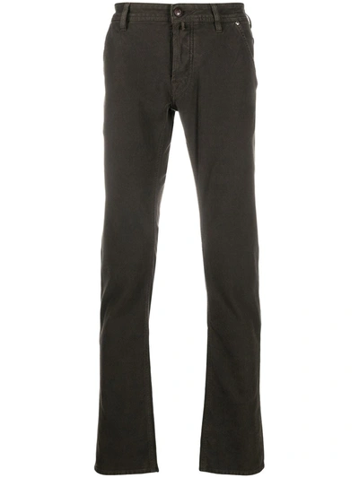 Shop Jacob Cohen Mid-rise Straight Jeans In Brown