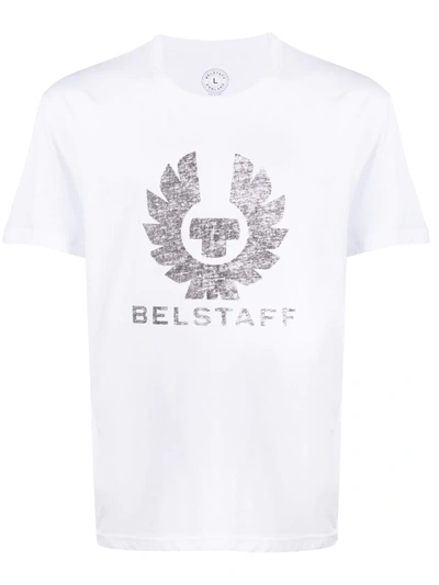 Shop Belstaff Logo-print T-shirt In White