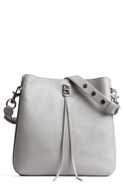 Shop Rebecca Minkoff Darren Deerskin Leather Shoulder Bag In Perla