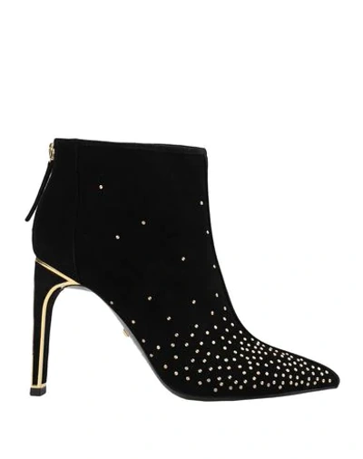 Shop Kat Maconie Jorja Black/gold Woman Ankle Boots Black Size 8 Goat Skin
