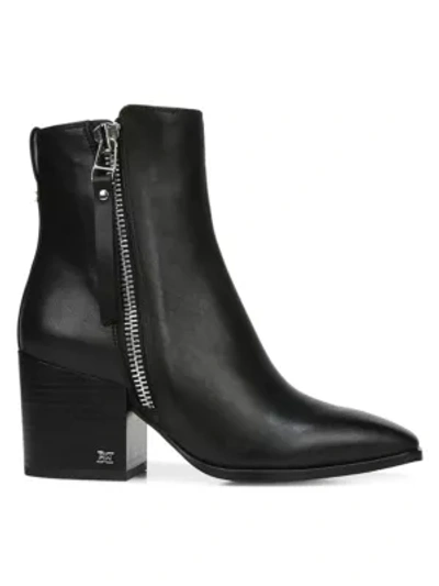 Shop Sam Edelman Carlysle Leather Ankle Boots In Black
