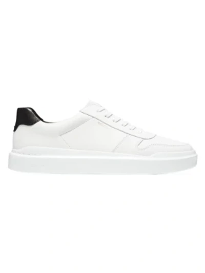 Shop Cole Haan Grandpro Rally Leather Sneakers In Optic White