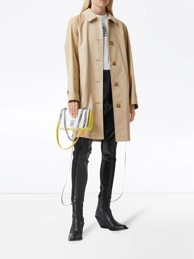 Shop Burberry Cotton Dust Coat In Beige