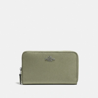 Shop Coach Medium Zip Around Wallet In Green