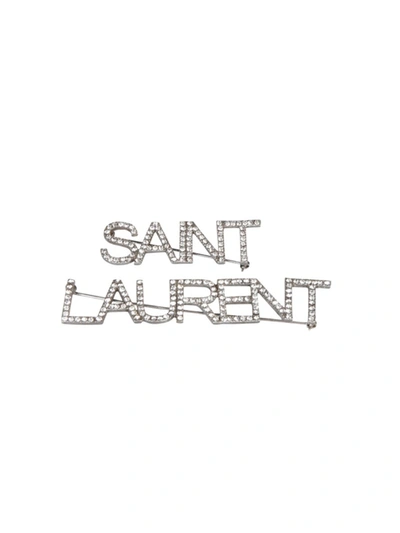 Shop Saint Laurent Silver Brass Pin