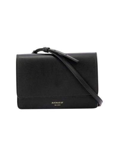 Shop Avenue 67 Travel Black Leather Shoulder Bag