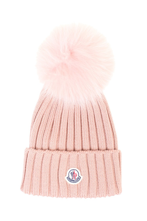 pink moncler hat