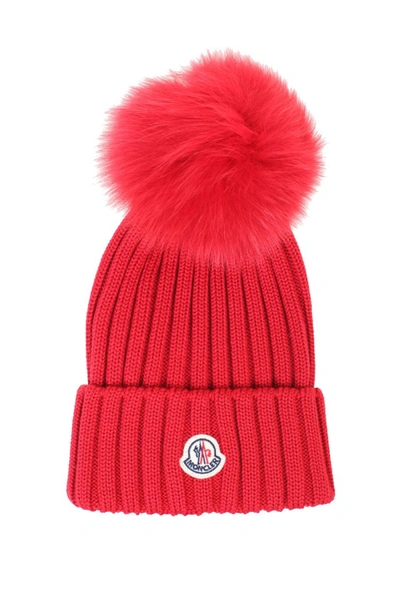 Shop Moncler Red Wool Hat