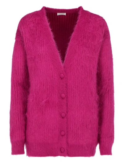 Shop Saint Laurent Gilet Surf Top Cardigan In Pink