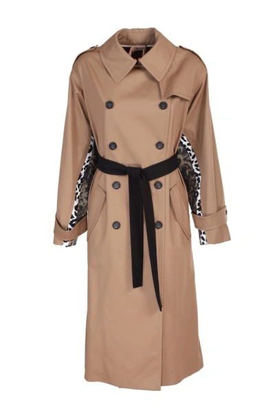 Shop N°21 Beige Polyester Trench Coat In Brown
