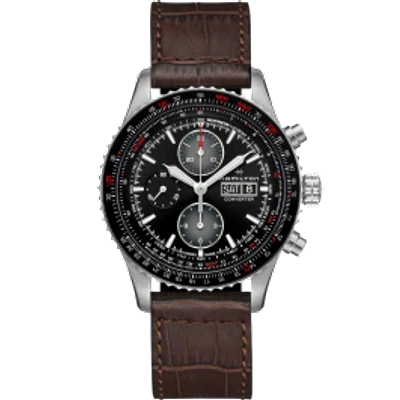 Shop Hamilton Khaki Aviation Converter Auto Chrono In Black