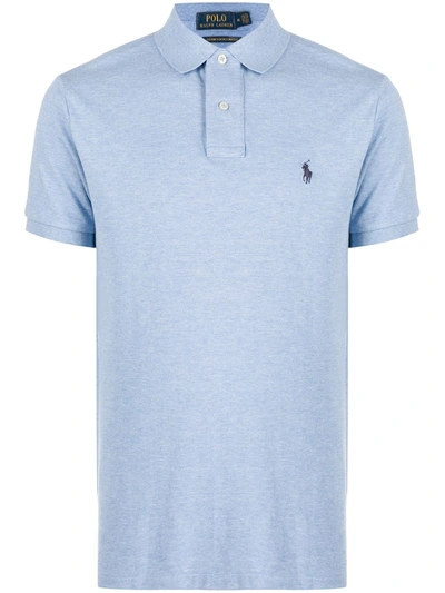 Polo Ralph Lauren Embroidered Logo Polo Shirt In Blue
