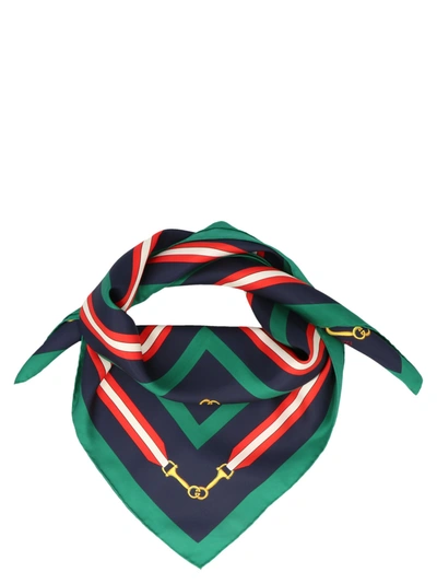 Shop Gucci Interlocking G Horsebit Scarf In Multi