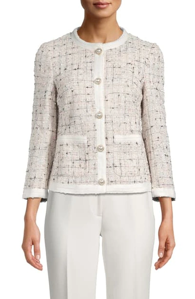 Shop Anne Klein Tweed Jacket In Devonshire Combo