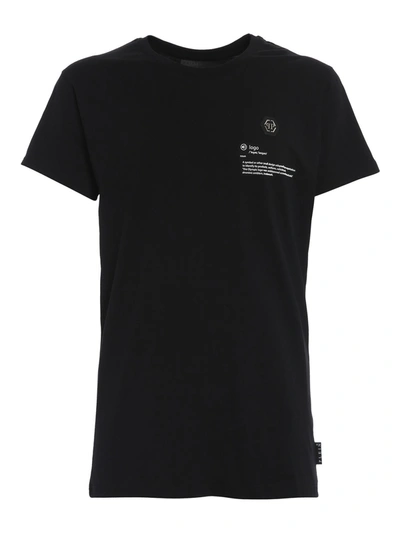 Shop Philipp Plein Rear Embellished Logo T-shirt In Black