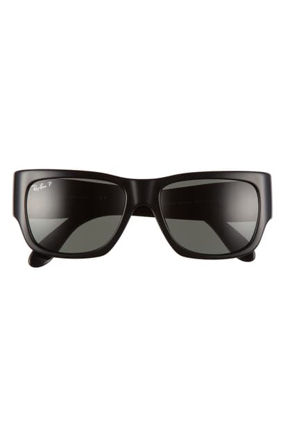 Ray Ban 54mm Polarized Wayfarer Sunglasses In Black Modesens