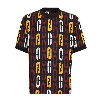 Shop Fendi Multicolour Silk T-shirt In Multicolore