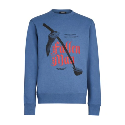 Shop Undercover Fallen Raven T-shirt In Gray Blue