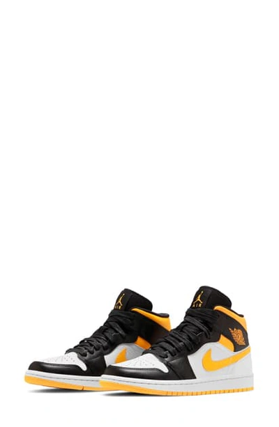Shop Jordan 1 Mid Se Sneaker In White/ Laser Orange/ Black