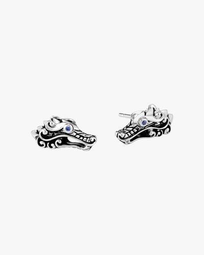 Shop John Hardy Legends Naga Blue Sapphire Stud Earrings | Gemstones/sterling Silver