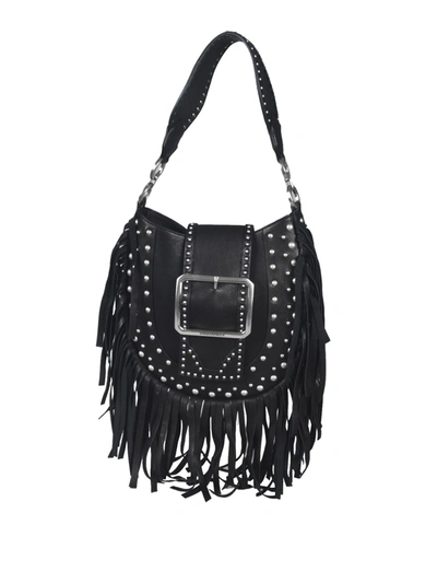 Shop Dsquared2 Studs And Fringes Bag In Black