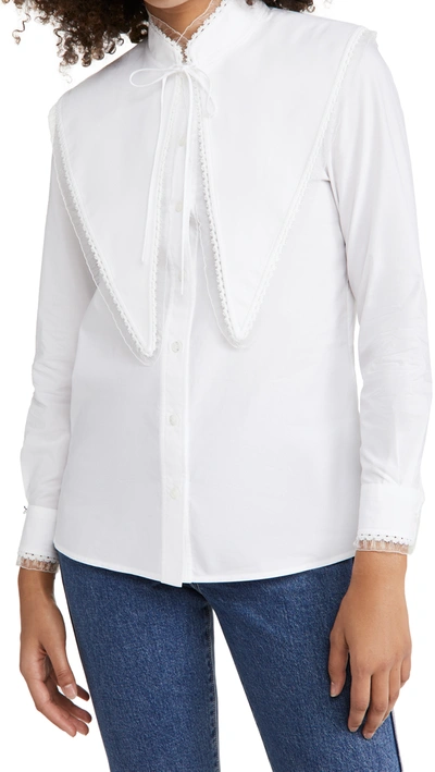Shop Tory Burch Extreme Collar Top In White