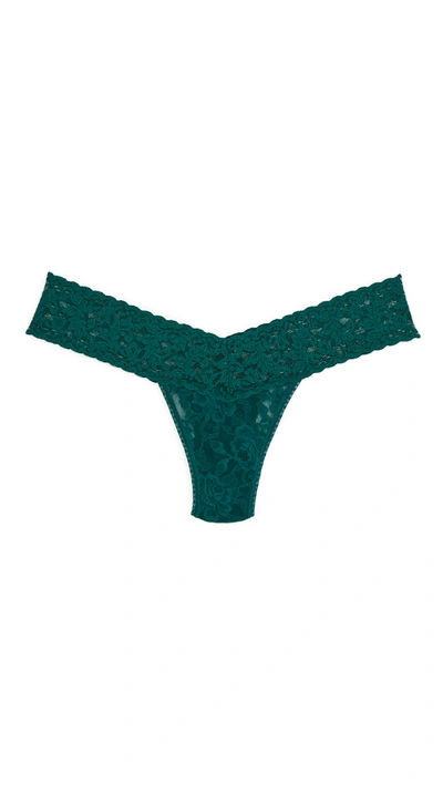 Shop Hanky Panky Signature Lace Low Rise Thong In Ivy